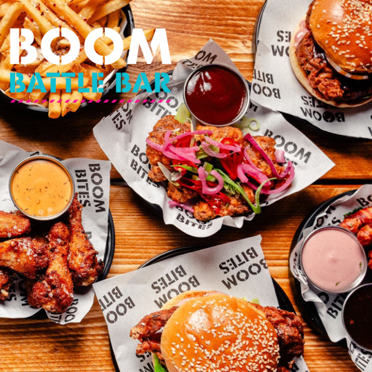 A selection of food available at Boom Battle Bar