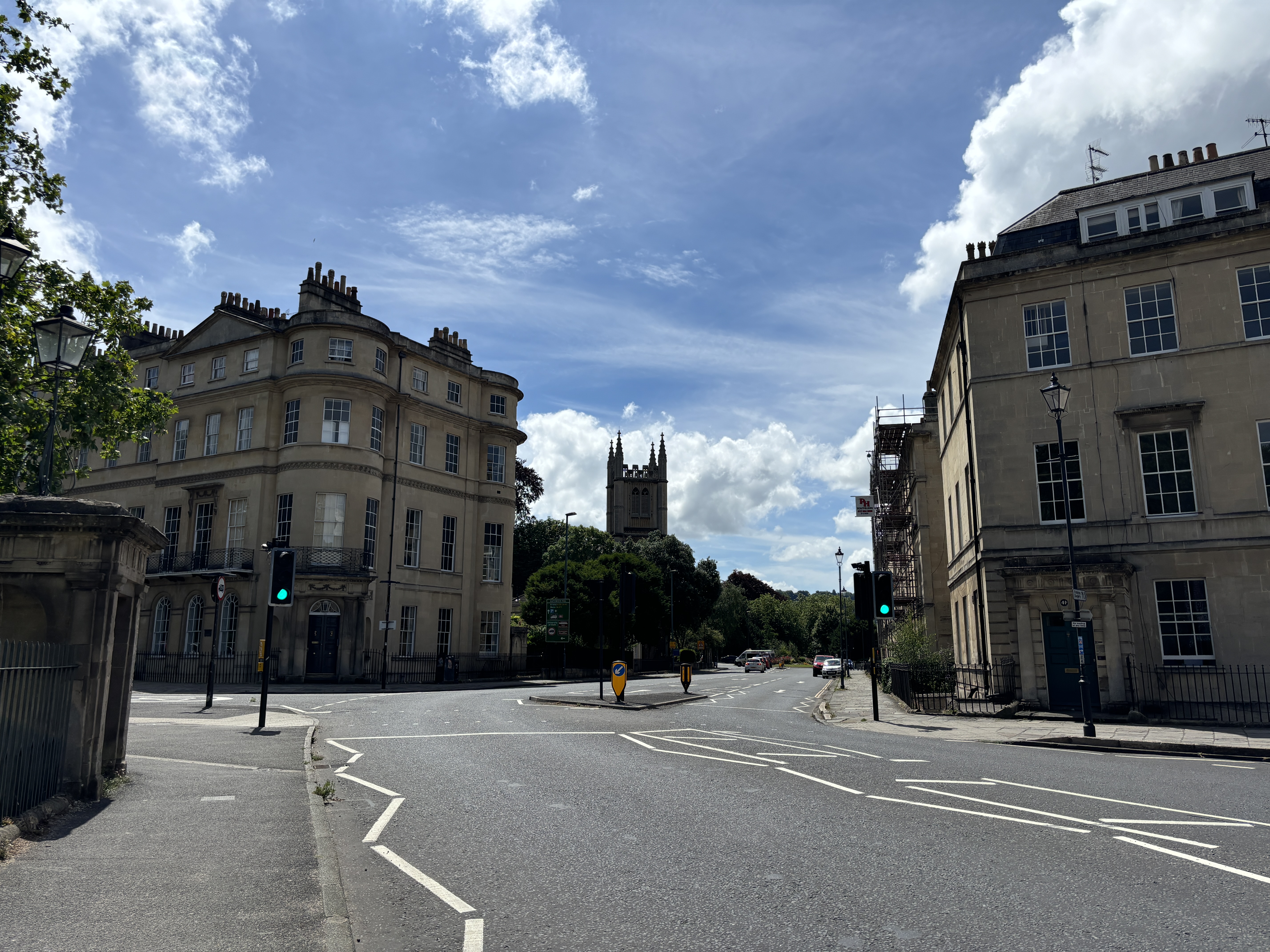 Crossing to get from the Holburne onto Great Pulteney Street