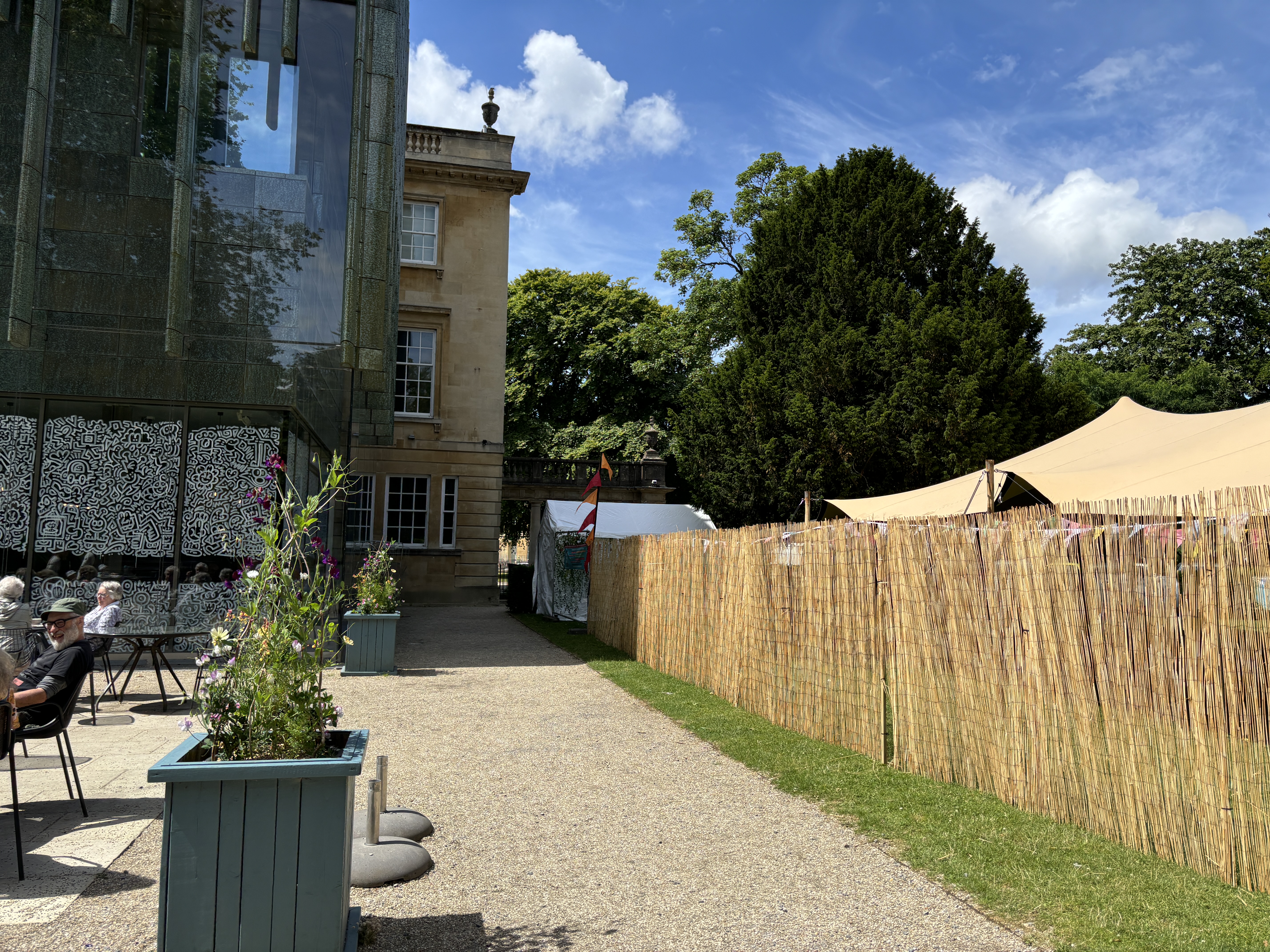 Picnic site and access to front of the Holburne