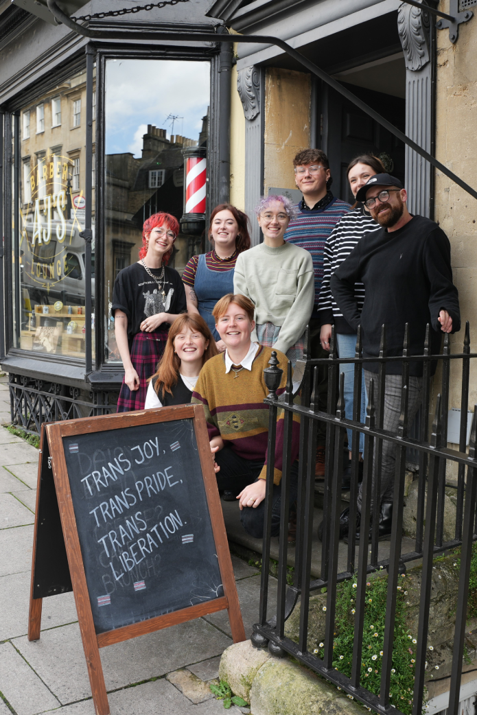 The Daisy and Bean team in the doorway to the cafe.