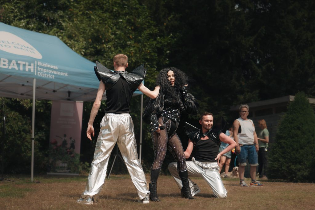 The Cher Experience performing at Bath Pride 2025